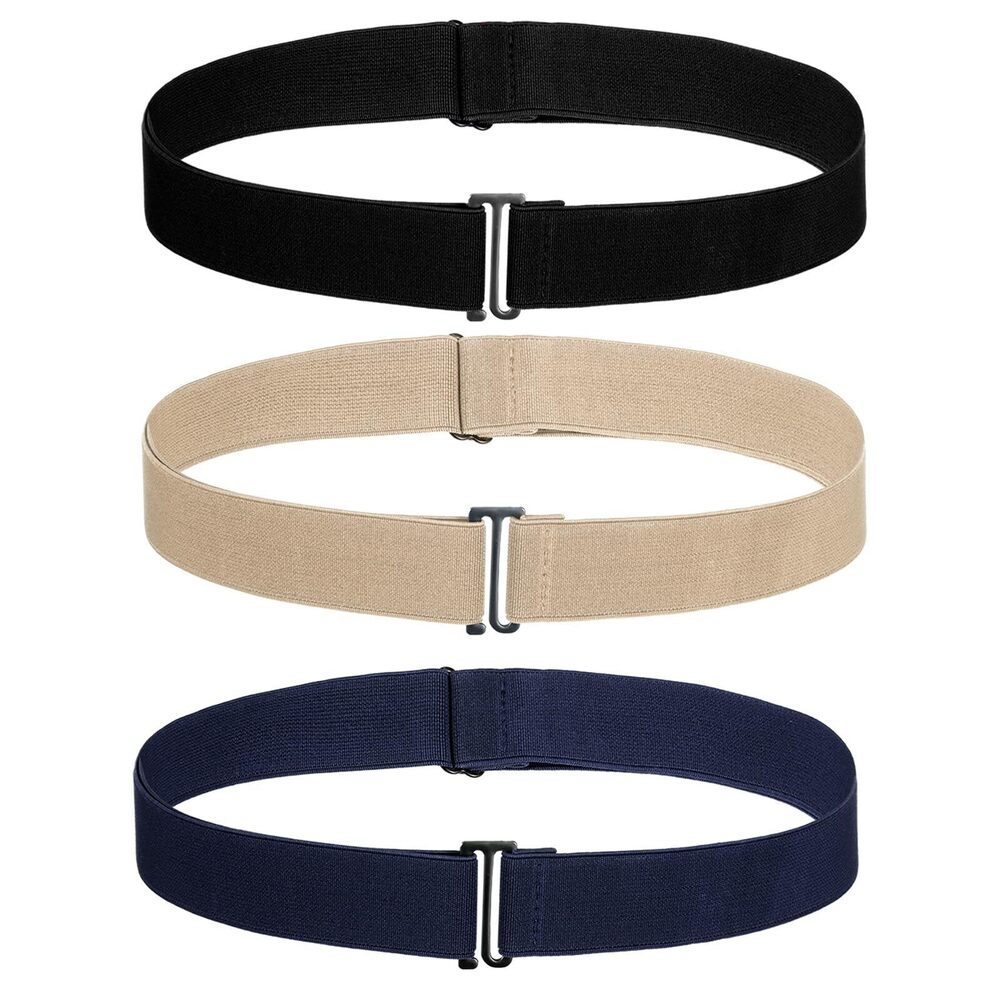 9621 3pcs No Show Stretchy Belt For Women, Adjustable Elastic Invisible